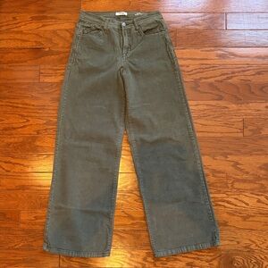 Kensie Olive Wide Leg Jeans